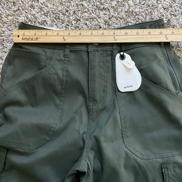 Prana Stretch Zion Cargo Pant Women's 2 Spruce 29" Inseam Relaxed Fit Straight - Picture 9 of 13